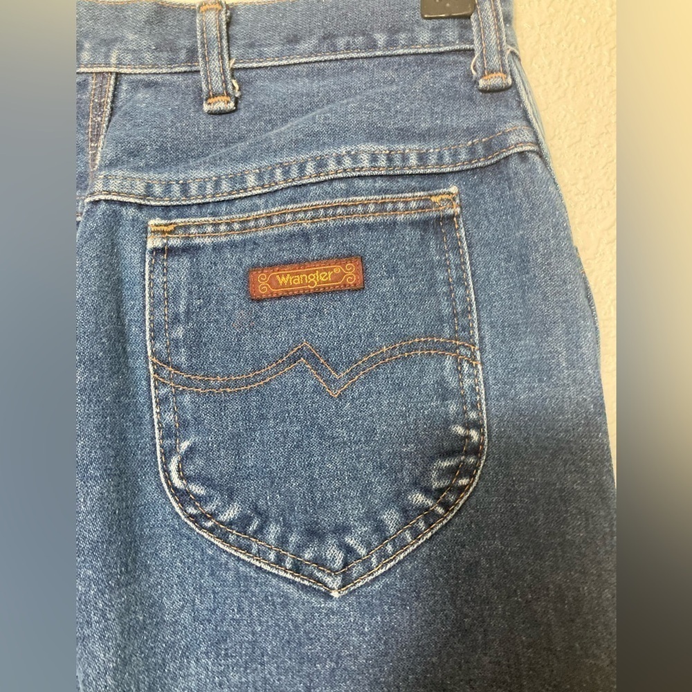 Vintage Wrangler high rise baggy jeans size Average 10 100% cotton medium blue